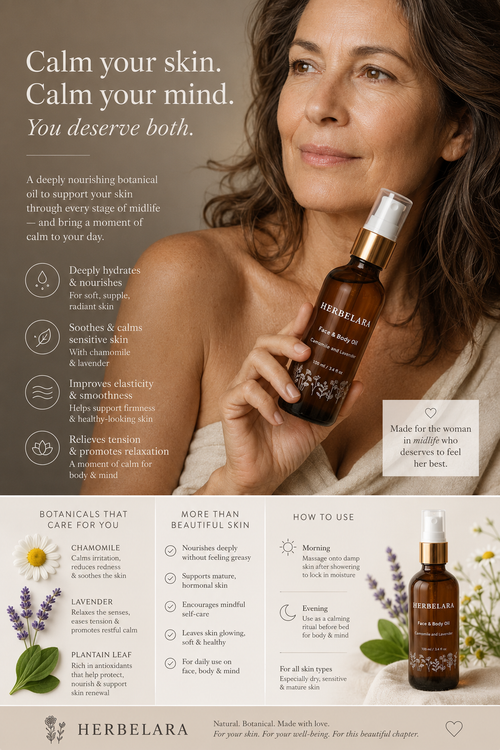 Herbelara Calming Face & Body Oil - 100ml